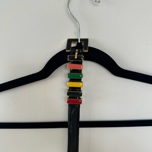 Vintage Italian leather patent belt